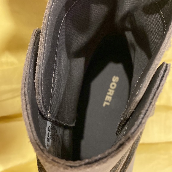 NWOT Sorel Farah Gray Suede Waterproof Booties Size 9 - Picture 3 of 6